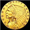 Image 1 : 1914-D $2.50 Gold Quarter Eagle CLOSELY UNCIRCULAT