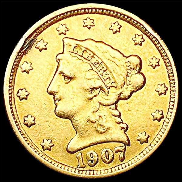 1907 $2.50 Gold Quarter Eagle LIGHTLY CIRCULATED