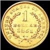 Image 2 : 1851 Rare Gold Dollar CLOSELY UNCIRCULATED