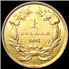 Image 2 : 1861 Rare Gold Dollar CLOSELY UNCIRCULATED