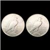 Image 2 : [2] Peace Silver Dollars [1927, 1935] CLOSELY UNCI