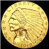 Image 1 : 1912 $2.50 Gold Quarter Eagle CLOSELY UNCIRCULATED