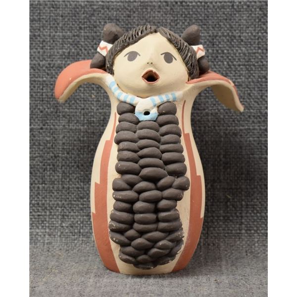 JEMEZ INDIAN POTTERY FIGURE SIGNED