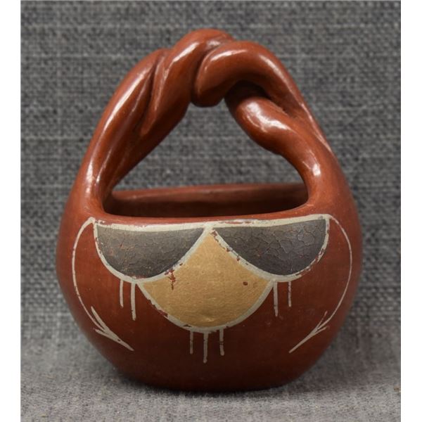 SANTA CLARA INDIAN POTTERY BASKET