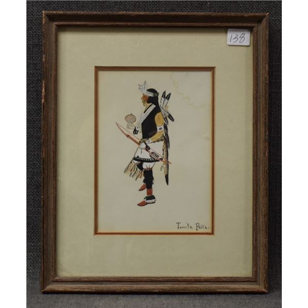 SAN ILDEFONSO INDIAN PAINTING BY TONITA PENA