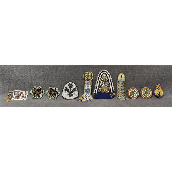 PLAINS AND EASTERN INDIAN BEADED ITEMS
