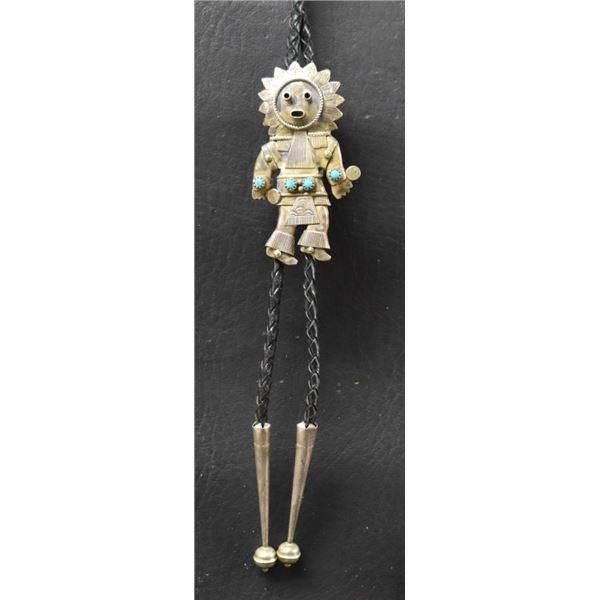 NAVAJO INDIAN SILVER BOLO SIGNED G