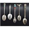 Image 1 : FIVE STERLING SILVER SPOONS
