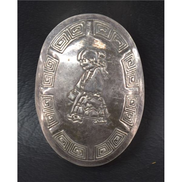 NAVAJO INDIAN SILVER BOX BY ROBERTSON T TSOSIE