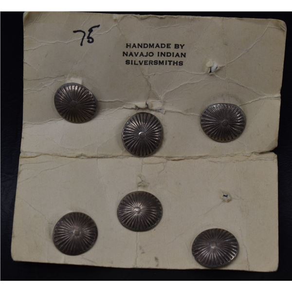 NAVAJO INDIAN SILVER BUTTONS