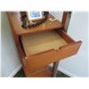 Image 8 : Wooden Display Cabinet w/ Metal Door, Glass Shelving, 2 Drawers & Décor 19"x17"x74"H