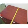 Image 2 : Wooden 4-Drawer Cabinet 22"x30"x30"H & Contents: Lysol, Gloves, etc
