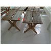 Image 2 : Qty 2 Wooden Plank Benches 48"x17"x17"H (each)