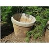 Image 8 : Qty 11 Cement Planting Pots w/ Hibiscus Design 19" Dia, 17"H