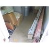 Image 2 : Contents of Closet: Cross Shelving Units, Ladders, Folding Chair, Waste Can, etc