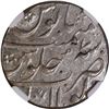 Image 2 : NGC Grade as AU Details Muhammad Shah Silver Rupee Coin of Gwalior Mint.