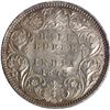 Image 1 : Extremely Rare 1875 Calcutta Mint of Silver Half Rupee Coin of Victoria Queen.