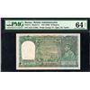 Image 1 : PMG Graded Ten Rupees Banknote of King George VI of 1938 of British India Signed by J B Taylor of Bu