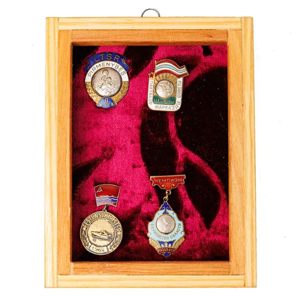 Framed Collection of 4 Badges