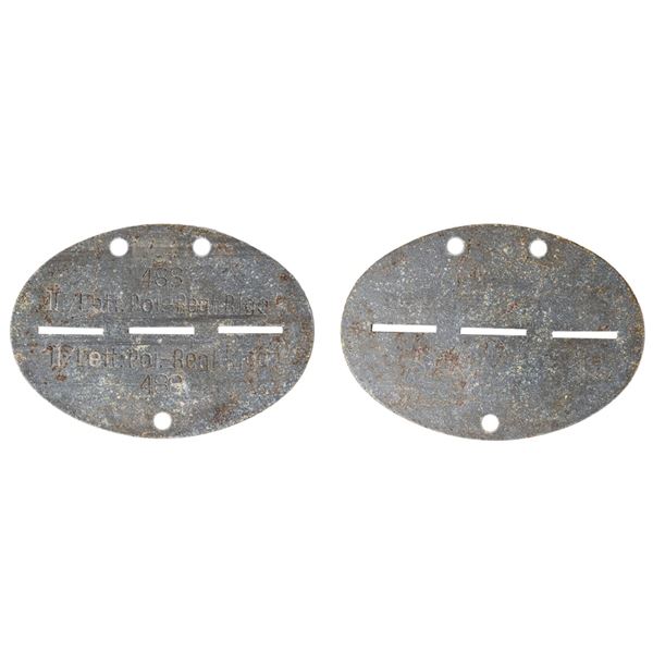 Identity Disc Dog Tag for 2nd Latvian Waffen- Volunteer Regiment â€“ No.488