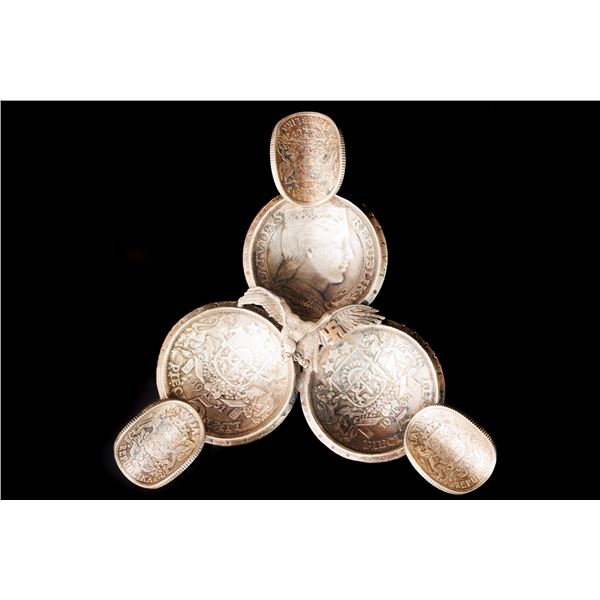 Antique Silver Unusual Ashtray, Latvia.