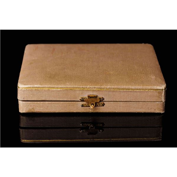 Antique Silver Cigarette Case with Box.