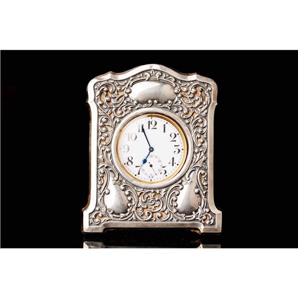 Antique Victorian Swiss Watch in Silver Frame. DOXA