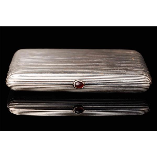 Antique Russian Silver Cigarette Case. Soviet Union