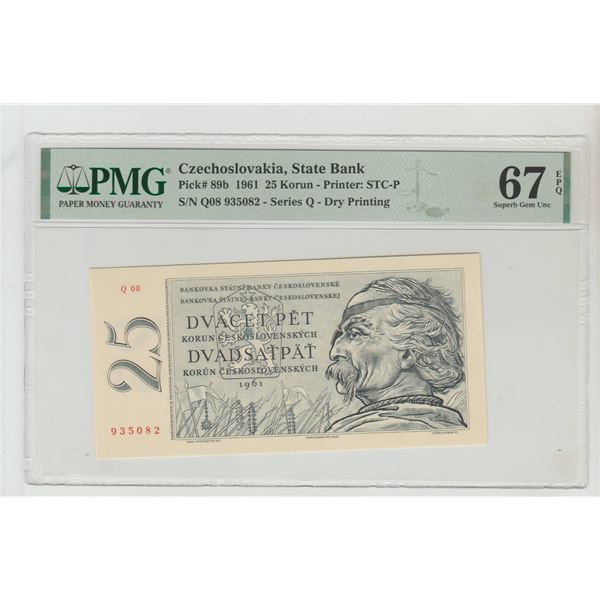 Czechoslovakia, 25 Korun, 1961 year, PMG 67