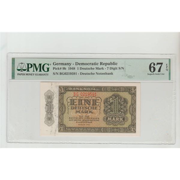 Germany, 1 Deutsche Mark, 1948 year, PMG 67