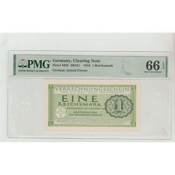 Germany, 1 Reichsmark, 1944 year, PMG 66