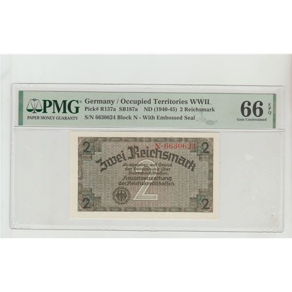 Germany, 2 Reichsmark, 1940 year, PMG 66