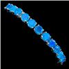 Image 1 : Natural Ethopian  Blue  Opal Bracelet