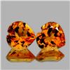 Image 1 : Natural Madeira Orange Citrine Heart Pair {Flawless-VVS1}