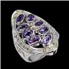 Image 1 : Natural Amethyst & Sapphire Ring