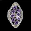 Image 2 : Natural Amethyst & Sapphire Ring
