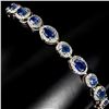 Image 1 : Natural Oval Blue Sapphire Bracelet