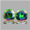 Image 1 : Natural Rainbow Mystic Quartz Pair {Flawless-VVS1}