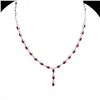 Image 1 : Natural Stunning Pigeon Blood Red Ruby Necklace