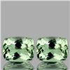 Image 1 : Natural Cushion Green Tea Amethyst Pair {Flawless-VVS1}