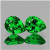 Image 1 : Natural Vivid Chrome Green Tsavorite Garnet Pair - VVS