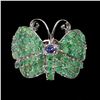 Image 1 : Natural Colombian Emerald Butterfly Ring