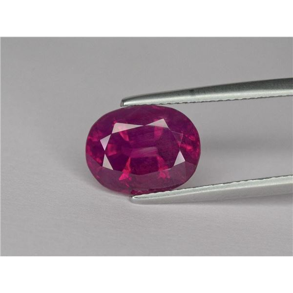 Natural Oval Ruby 3.02 Cts - Untreated - Certified