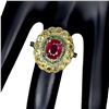 Image 2 : Natural Ruby Chrome Diopside Sapphire Ring