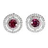 Image 1 : Natural Untreated Rhodolite Garnet Earrings