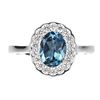 Image 1 : Natural  Oval London Blue Topaz Ring