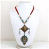 Image 1 : Tibet Natural Stone Tribal Queen Royal Necklace