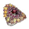 Image 2 : Natural Unheated Rhodolite Garnet Sapphire Ring