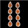 Image 1 : Natural Ethiopian Orange Opal Earrings