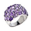 Image 2 : Natural Unheated Oval Amethyst  Ring